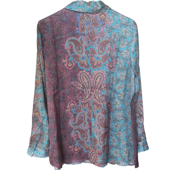 Soft Surrounding 100% Silk Lilit Blouse Size L  NWOT - Picture 3 of 16